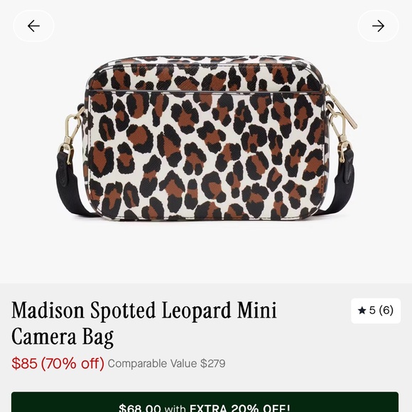 Kate Spade Madison spotted Leopard Mini Camera Bag NWT - Picture 4 of 11